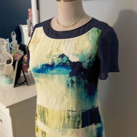 Karen Millen Silk Abstract Dress | Size 8 US - Picture 5 of 14